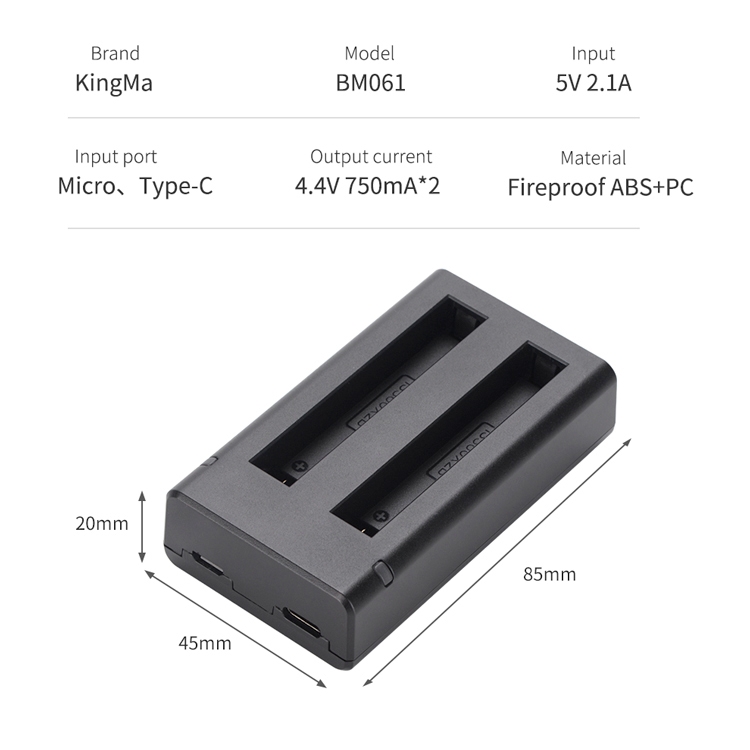DOCK SẠC PIN INSTA360 ONE X2 KINGMA