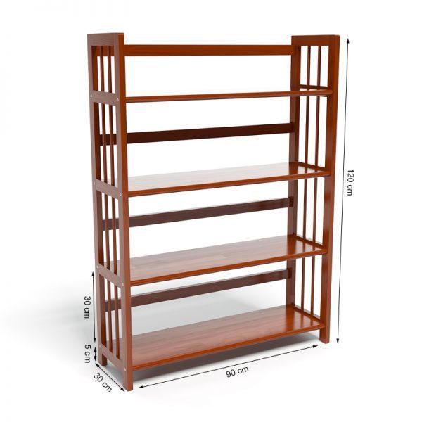 Kệ Sách 4 Tầng 90cm Nâu MC490