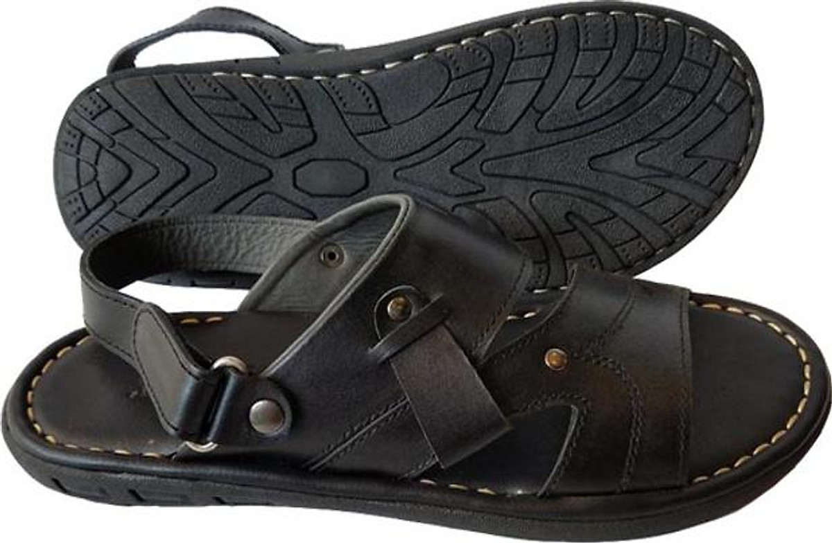 Giày Sandal Nam Da Bò May Đế BIGBEN SD90