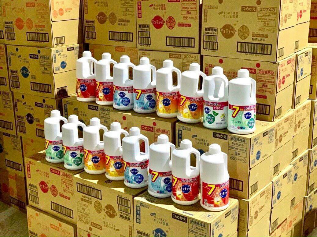 nước rửa chén bát nhật bản KAO dung tích 1380ml