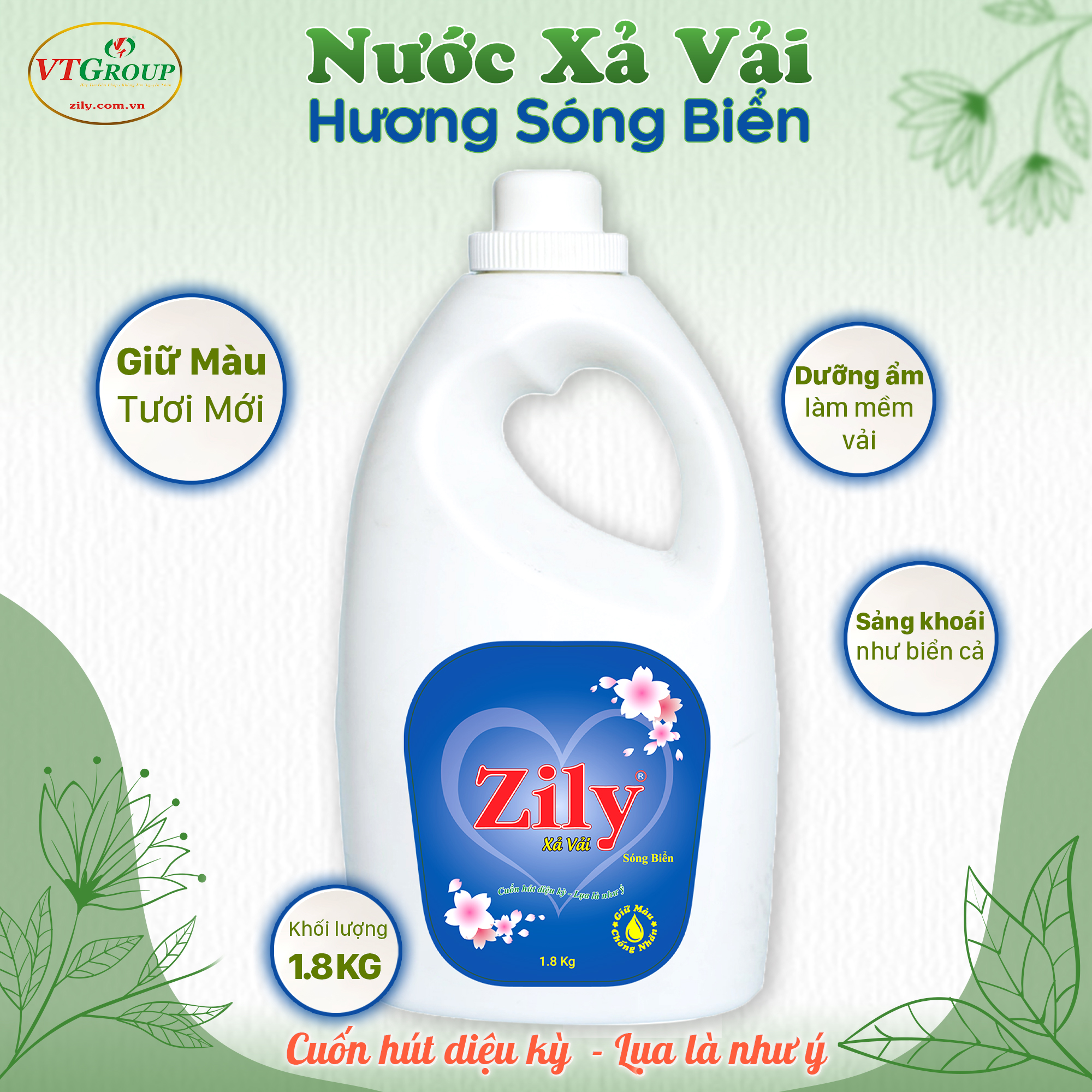 Nước Xả Vải Zily 1.8 kg