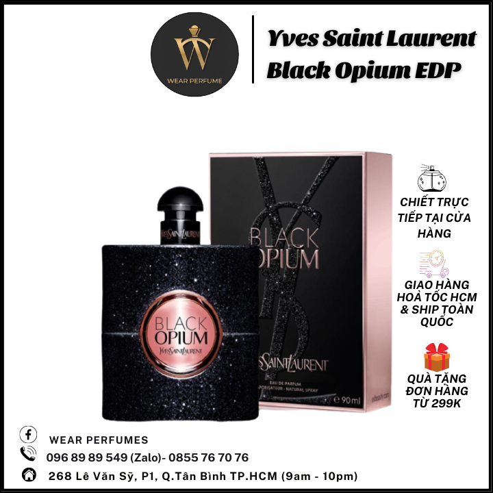 Nước hoa nữ Y.S.L Black Opium EDP - Năng động, Bí ẩn, Thu hút - Fullsize và Chiết