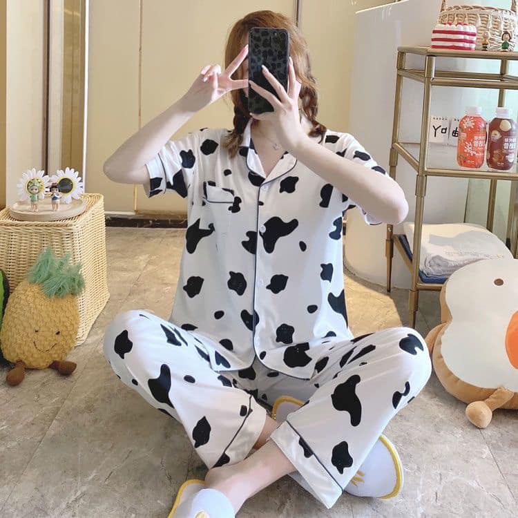 (Ib chọn mẫu) Pizama áo cộc quần dài (40~60kg tùy chiều cao)