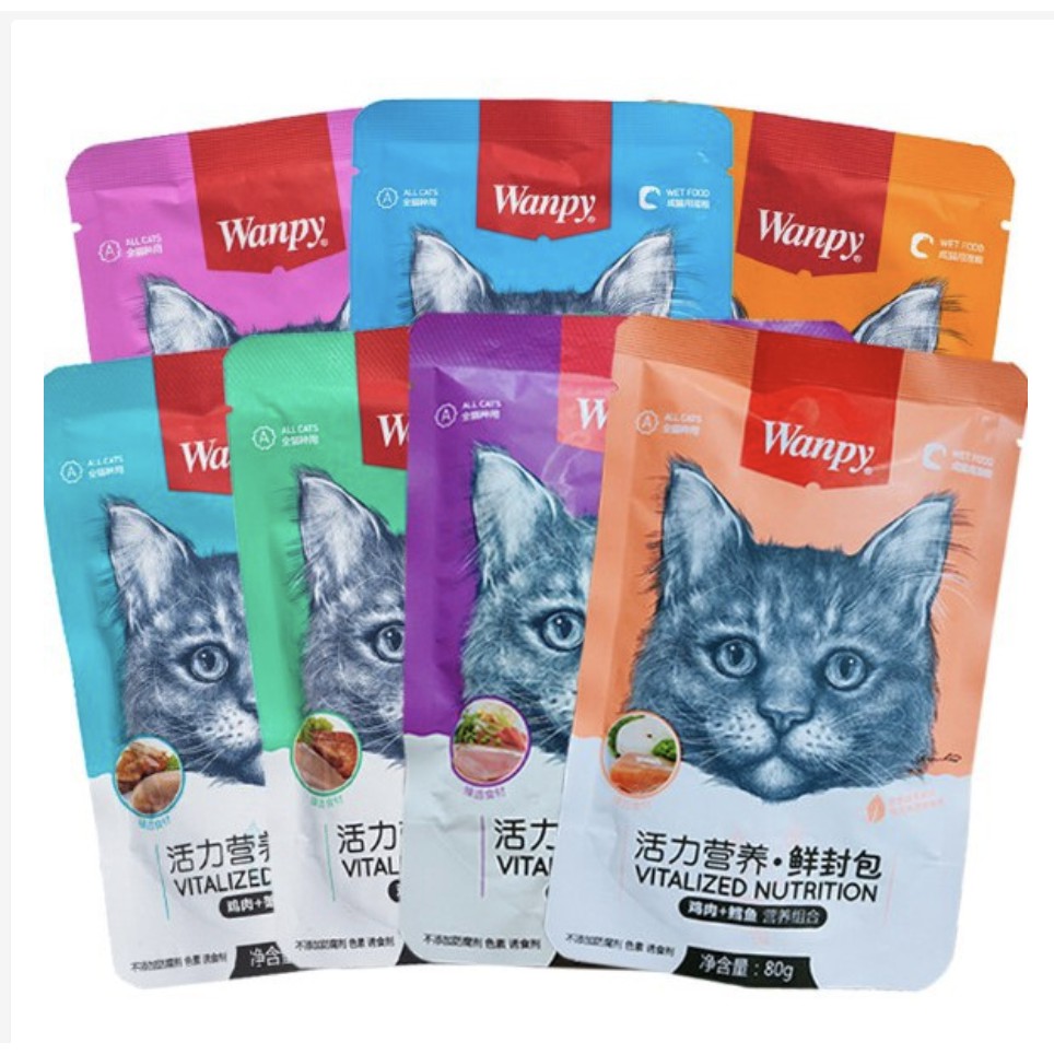 Pate Wanpy Thức ăn ướt cho mèo gói 80g