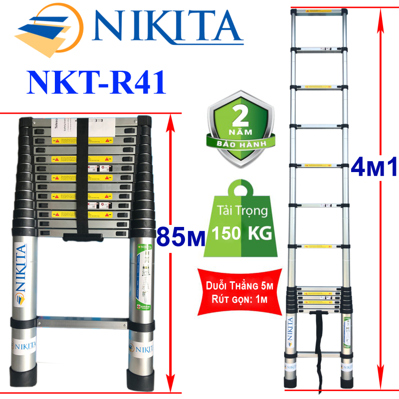 Thang nhôm rút đơn 4m1 Nikita Nhật Bản NKT-R41