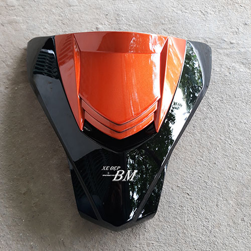 mặt nạ 2 tầng đen cam wave 110