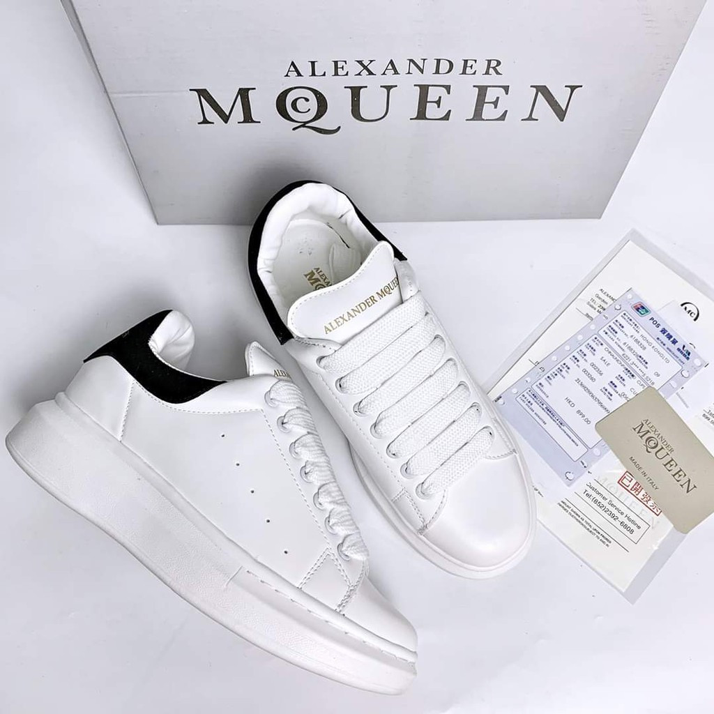Giày Sneaker Nữ Hoàng Alex MCQueenn Trắng gót đen ( Full box)