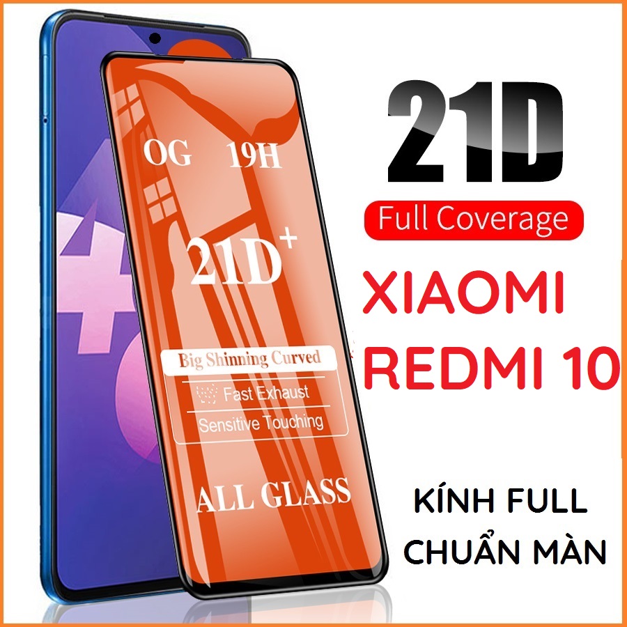 Kính cường lực Xiaomi Redmi 10 full màn, full keo