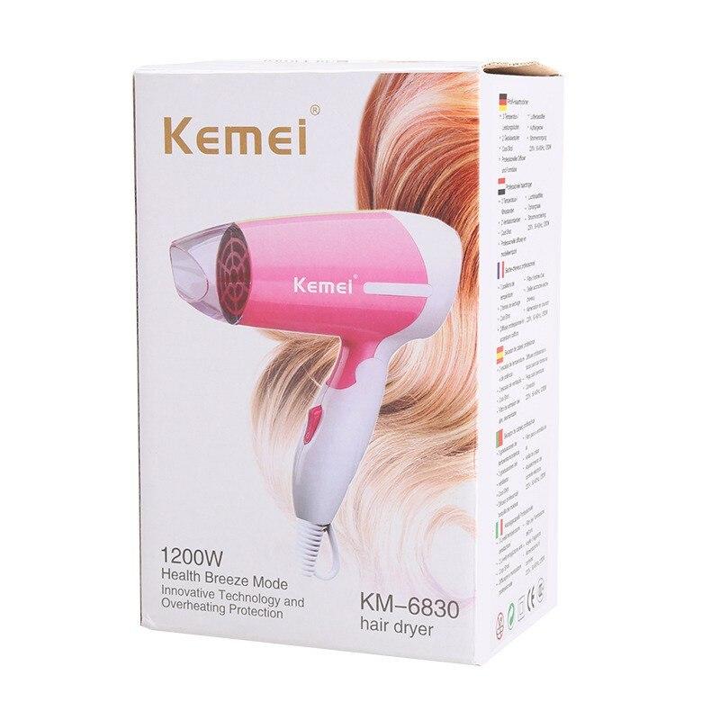 [HCM]Máy Sấy Tóc Mini Gấp Gọn Du Lịch Với 2 Tốc Độ Sấy Kemei  KM-6830