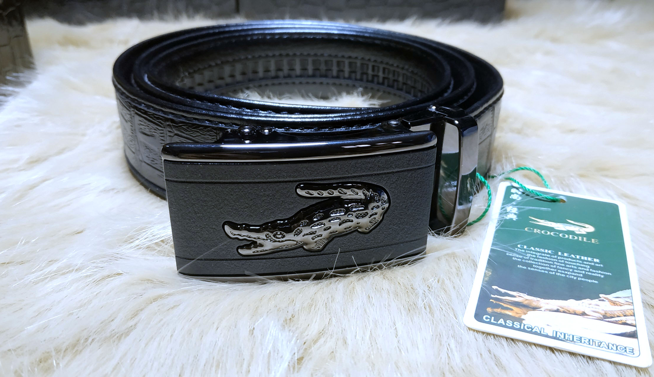 [hàng đẹp ] [ FULL BOX  CAO CẤP] THĂT LƯNG DÂY DA NAM CÁ SẤU ( CROCODILE)