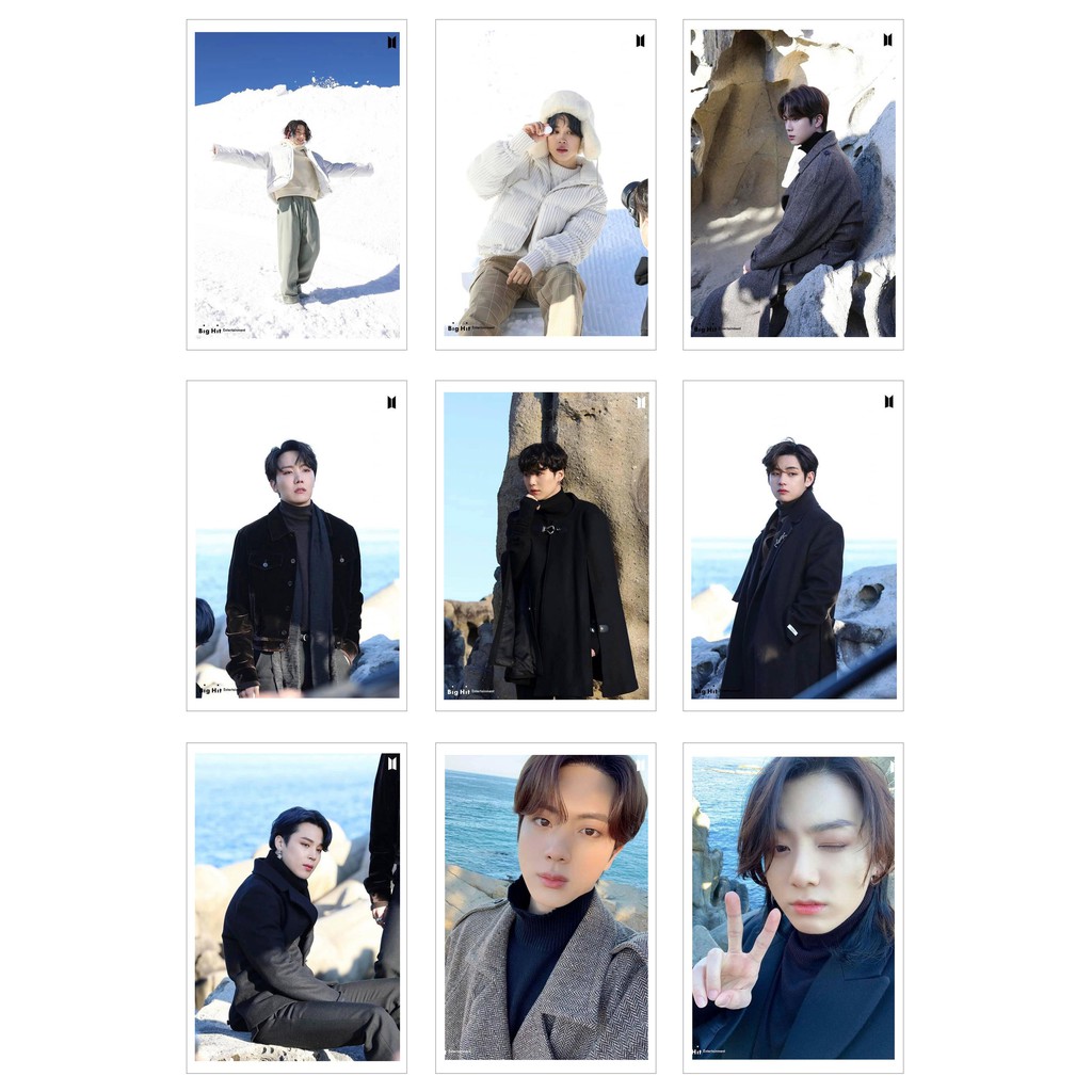 [Ép Lụa] Lomo Card 63 ảnh BTS -Winter Package 2021 Naver Dispatch