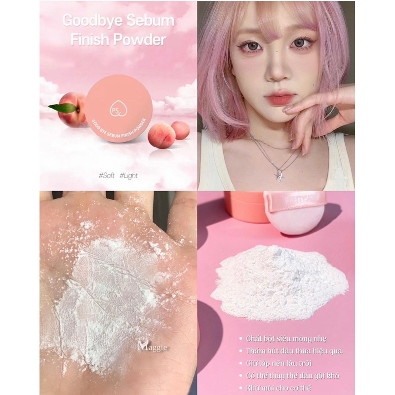 Phấn phủ bột kiềm dầu PrettySkin Goodbye Sebum Finish Powder
