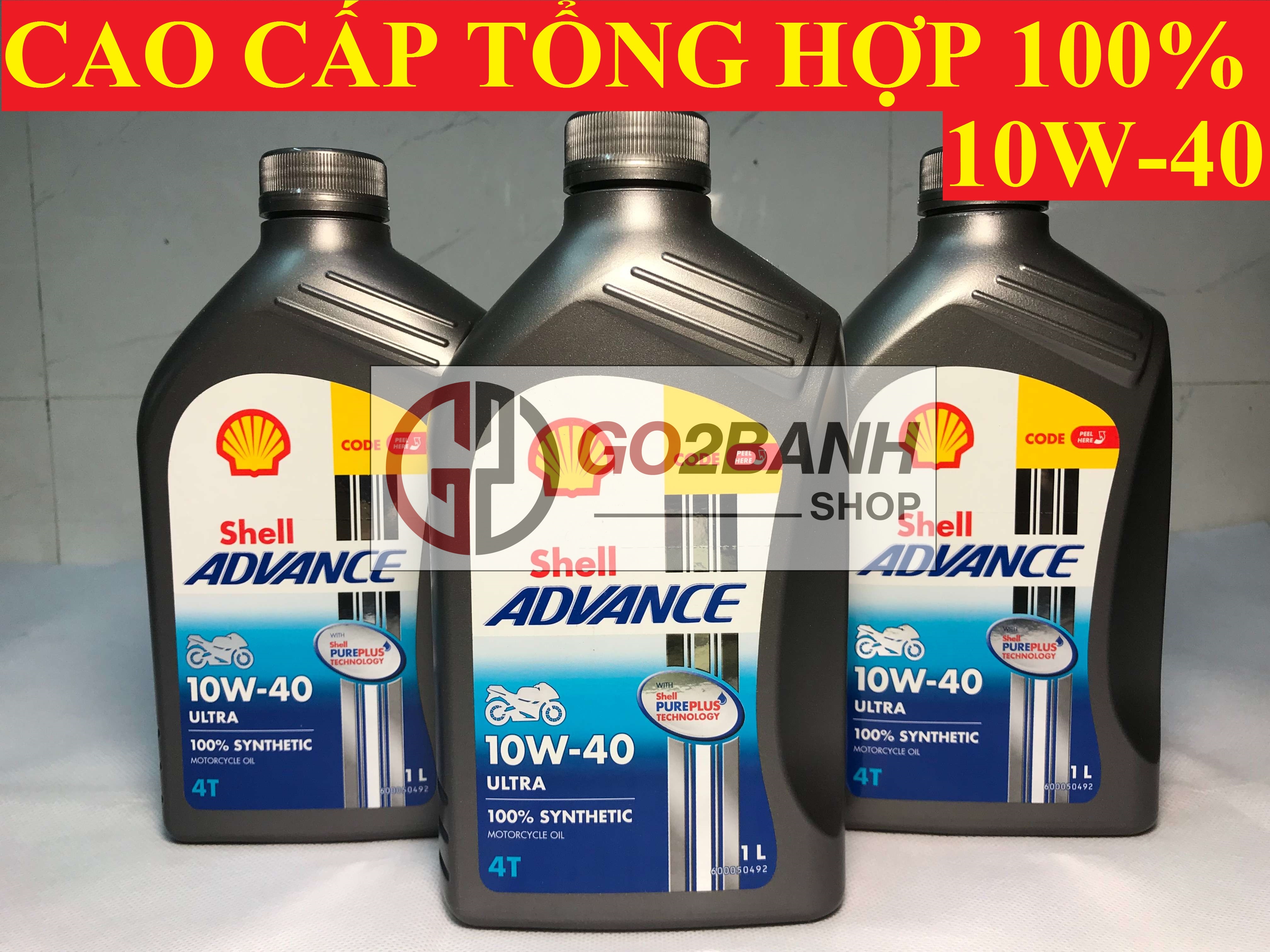Nhớt shell advance ultra 10w40 1l xe số nhập thái