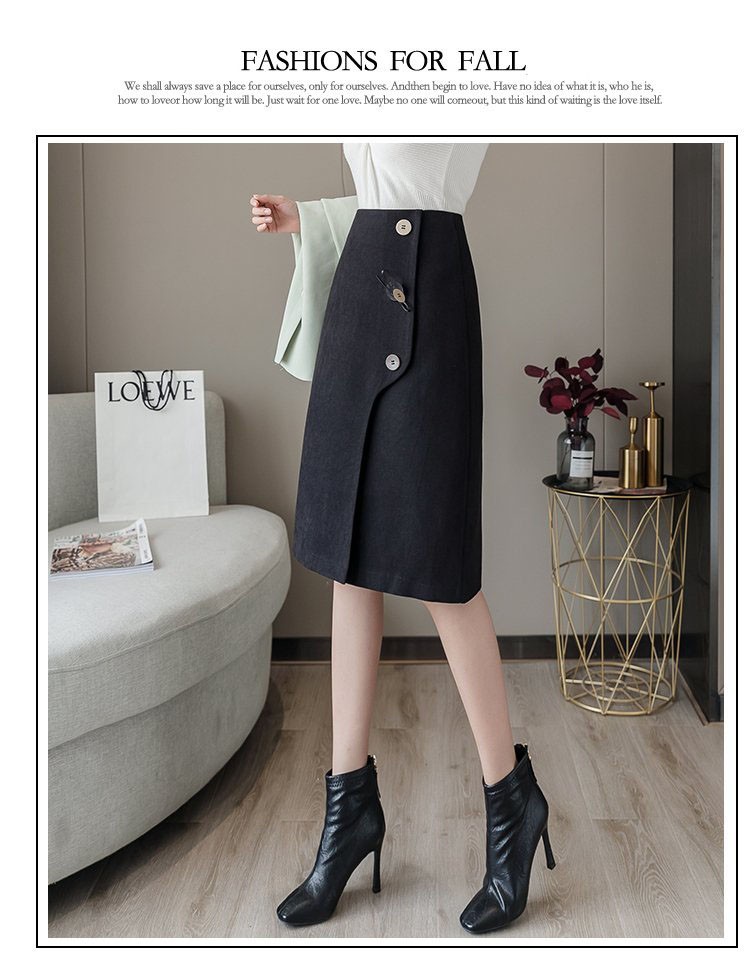 [HCM]CHÂN VÁY CHỮ A 3 NÚT VIVI
