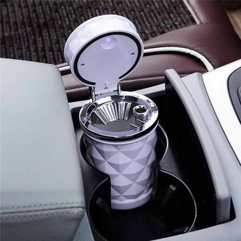 Gạt Tàn Vân Nổi Có Đèn Led Thời Thượng Sang Trọng - Màu Trắng
