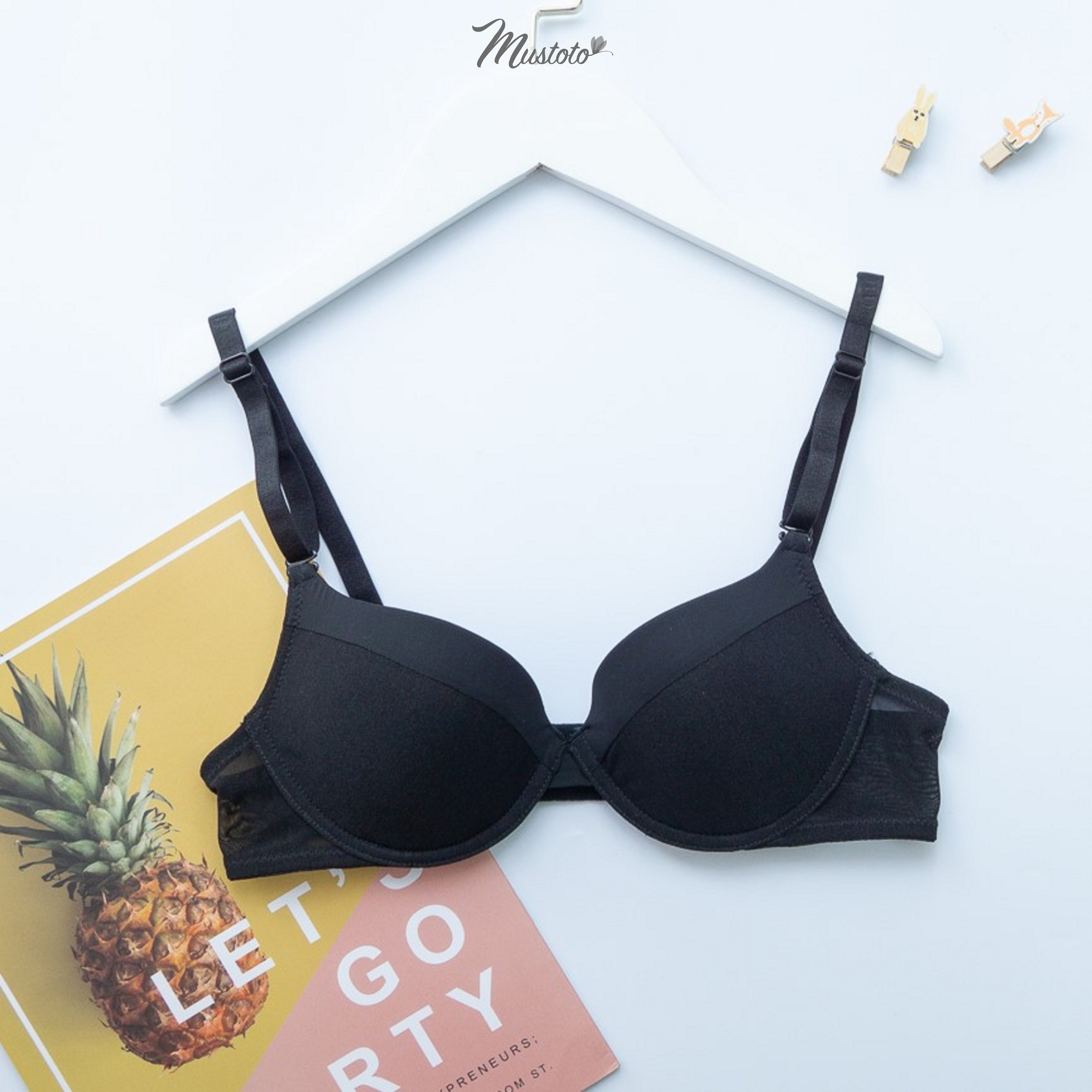 Áo Lót Nữ Trơn Mút Mỏng 0.5cm Phối Lưới Mút Mỏng Bra Cao Cấp Allium (Mustoto MA43)