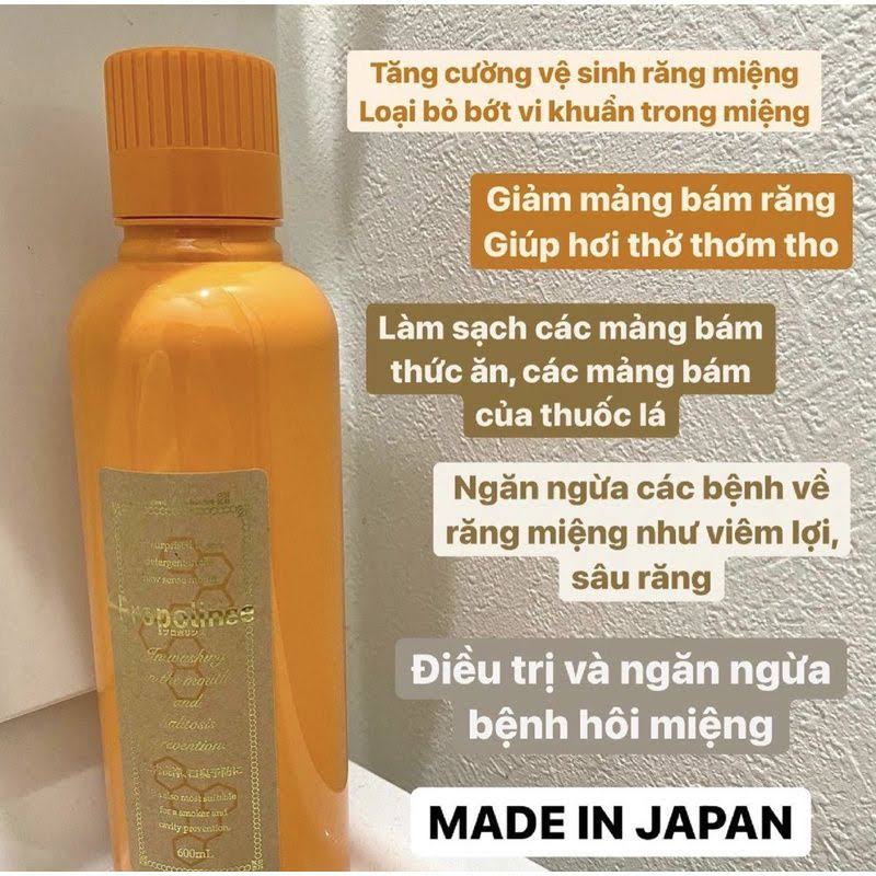 Nước súc miệng Propolinse Nhật Bản chai vàng (600ml/chai)