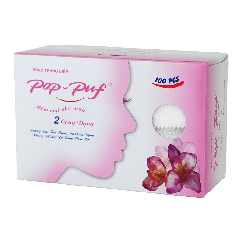 [FREESHIP MAX] Combo 10 hộp bông tẩy trang Pop Puf 100 miếng [Bigsuz]