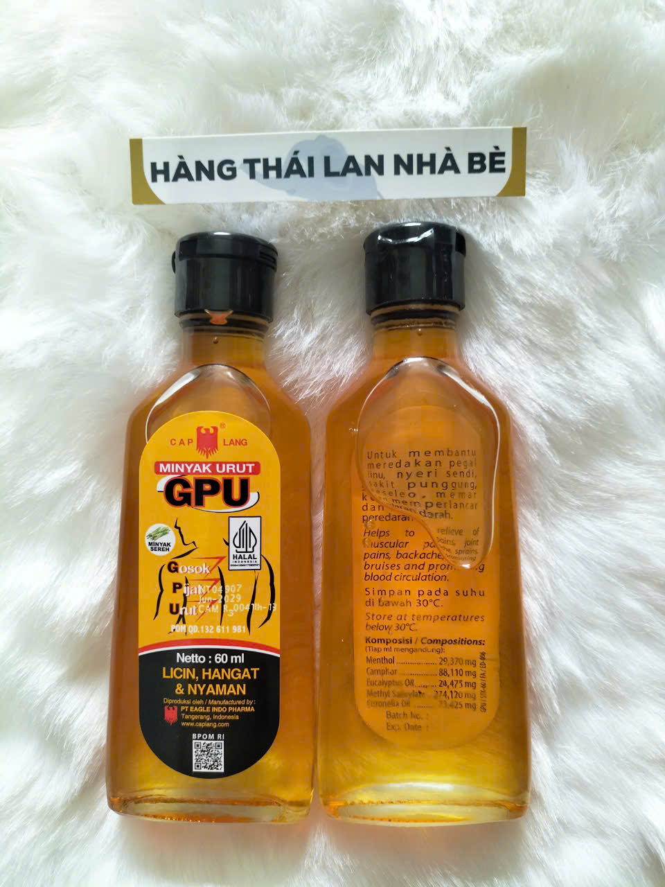 Dầu gừng sả xoa bóp GPU Indonesia 60ml