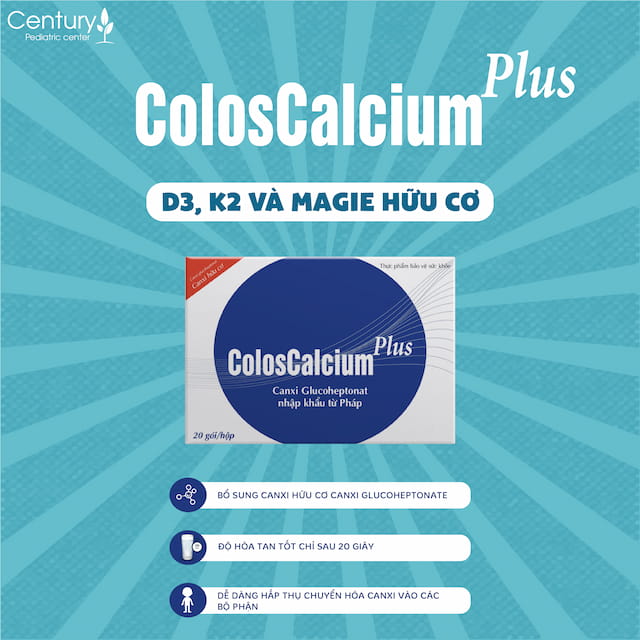 Canxi Zeambi - ColosCalcium Plus hữu cơ cho bé dạng bột (Hộp 20 gói)
