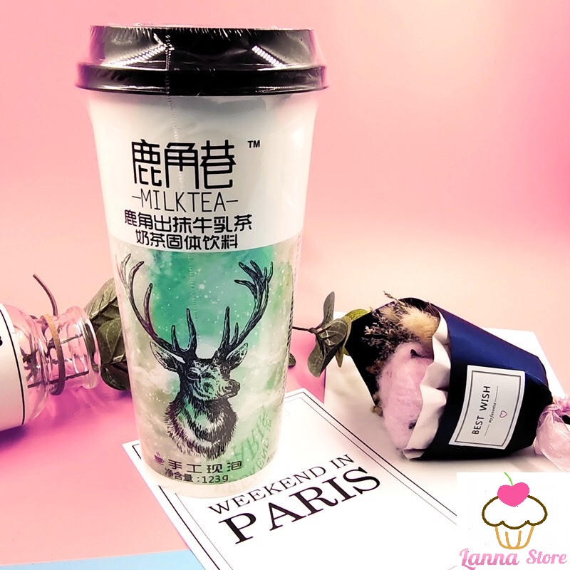 Trà sữa tự pha The Alley kèm topping Hộp Xanh Lá vị Matcha 123g - Đài Loan