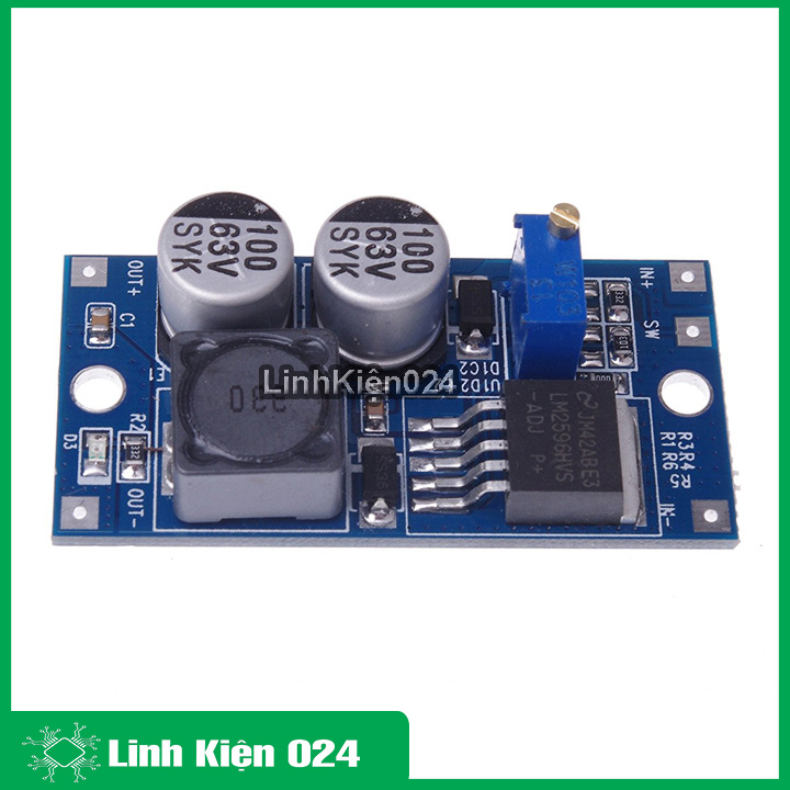 Module hạ áp buck dc-dc lm2596hvs điện vào 5-60v 3a