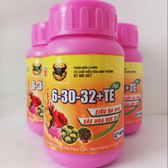 Phân Bón Lá Đầu Trâu NPK 6-30-32 TE ,Siêu Ra Hoa (100Gram)
