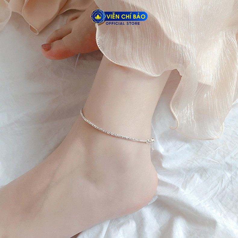 Lắc chân bạc nữ Twinkle óng ánh chất liệu bạc 925 thời trang phụ kiện trang sức nữ Viễn Chí Bảo L500174