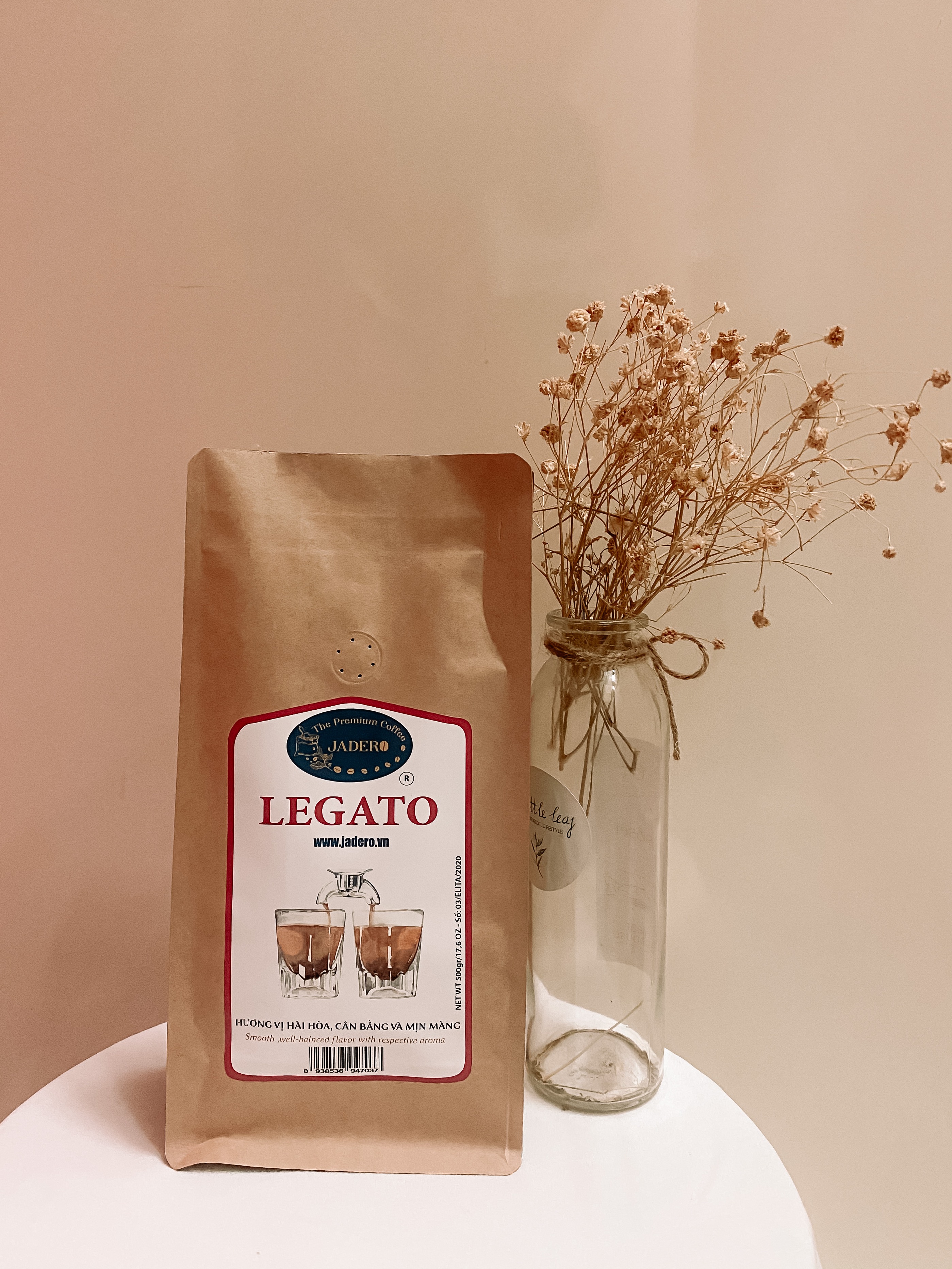 [HCM]Cà phê Legato bột pha máy rang mộc nguyên chất 500Gr
