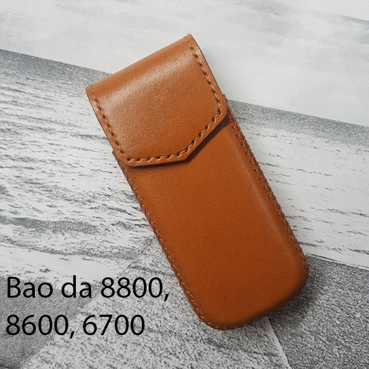 Bao da nokia 8800 - da bò xịn - đồ da thủ công - màu vàng bò bv0364