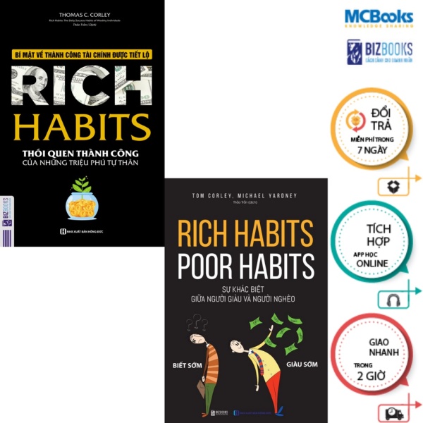Combo Rich Habits Thói quen người thành và Rich Habits  - Poor Habits Sự khác biệt giữa người giàu và người nghèo