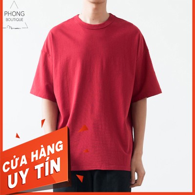 Áo Thun Tay Lỡ Cotton Trơn [ Áo Thun Tay Lỡ Unisex Nam Nữ Mặc Được].