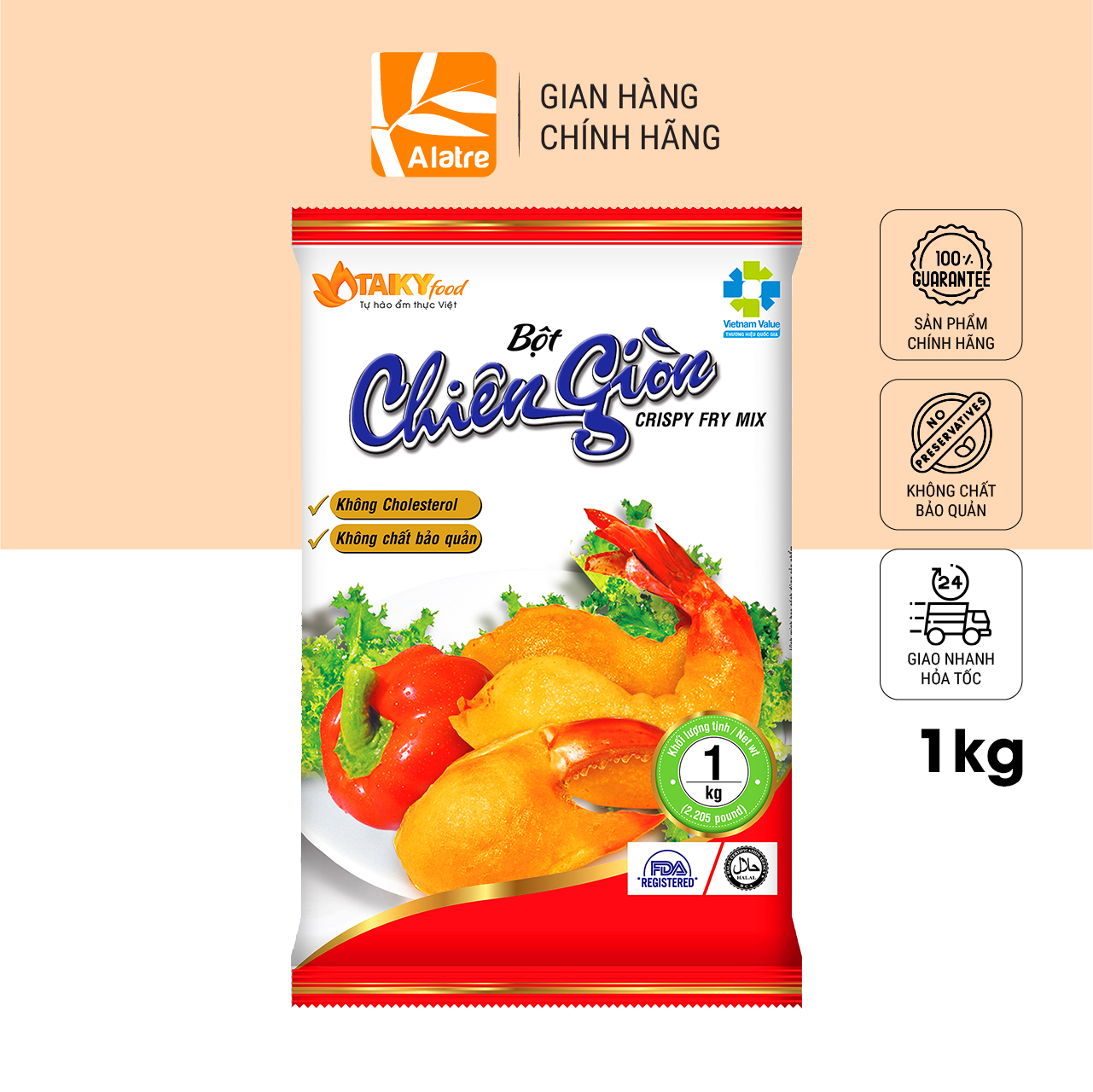 Bột chiên giòn đỏ Tài Ký gói 1kg