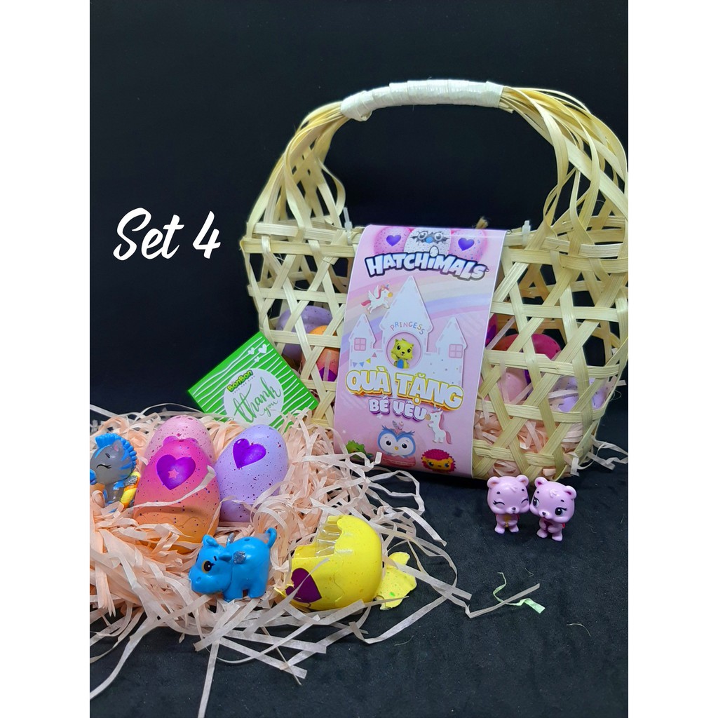 Giỏ 10 trứng Hatchimals không trùng mẫu thú - quà tặng bé