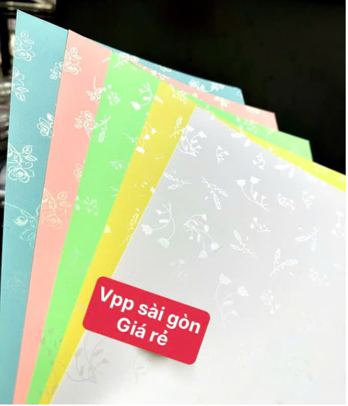 Xấp 30 Tờ Bìa Thơm A4 Dày Có Hoa Văn Đóng Bìa, Làm Thủ Công