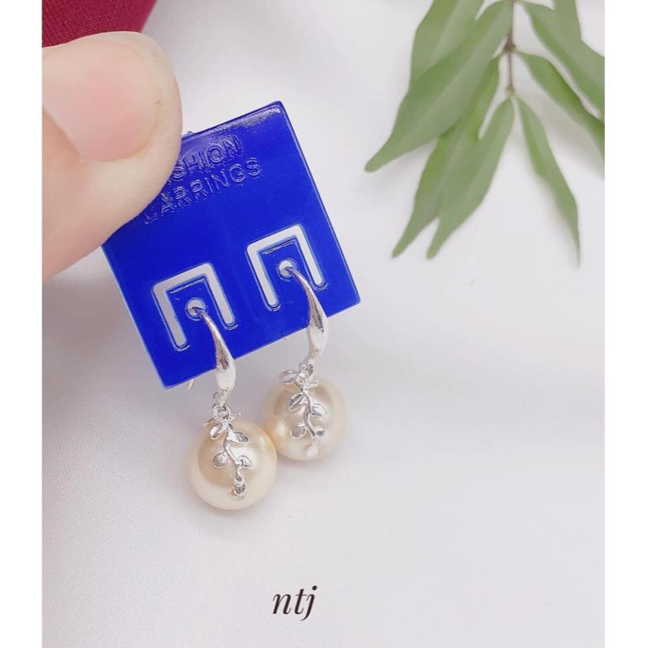 Bông tai bạc thật giá rẻ gắn ngọc trai nổi bật trẻ trung- JQN gian hàng chính hãng cam kết Bạc chuẩn Chất lượng không lo đen xỉn