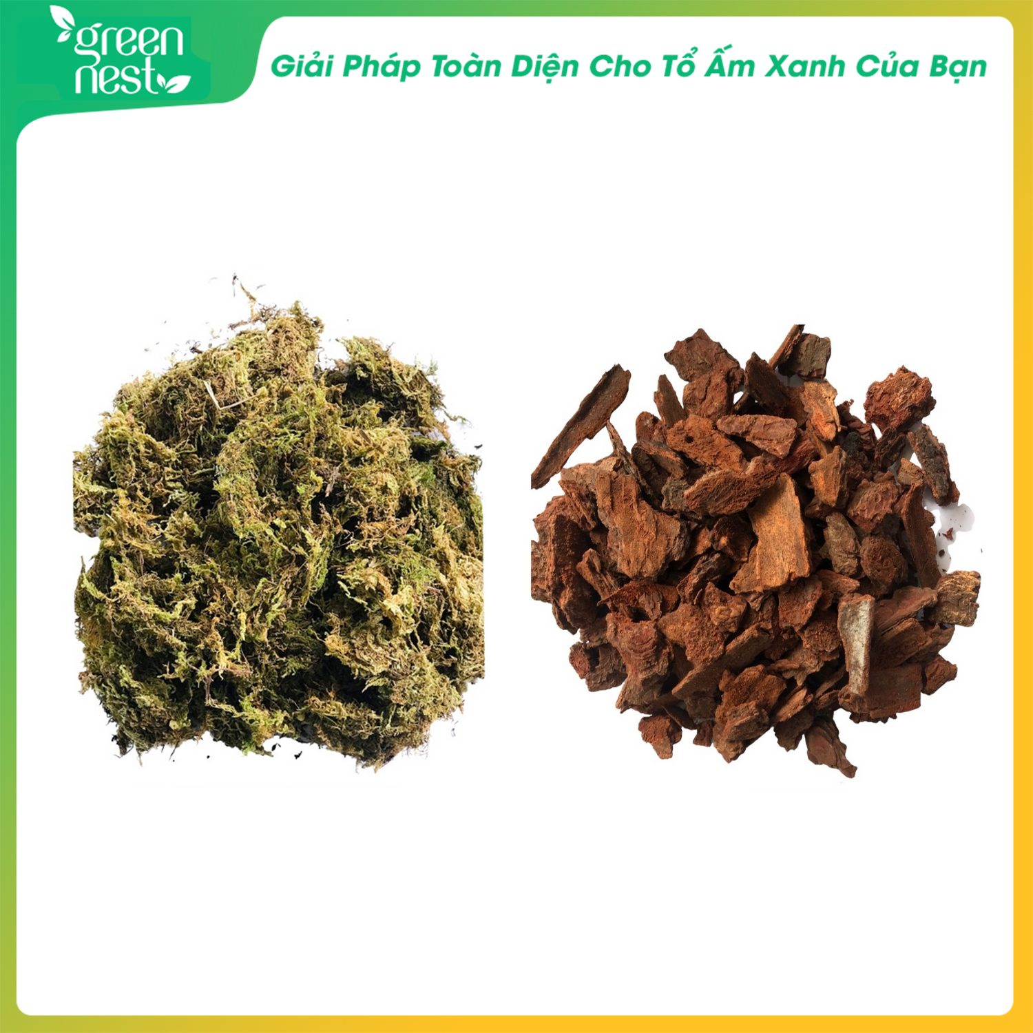 Combo 400gram rêu rừng & 1 kg vỏ thông