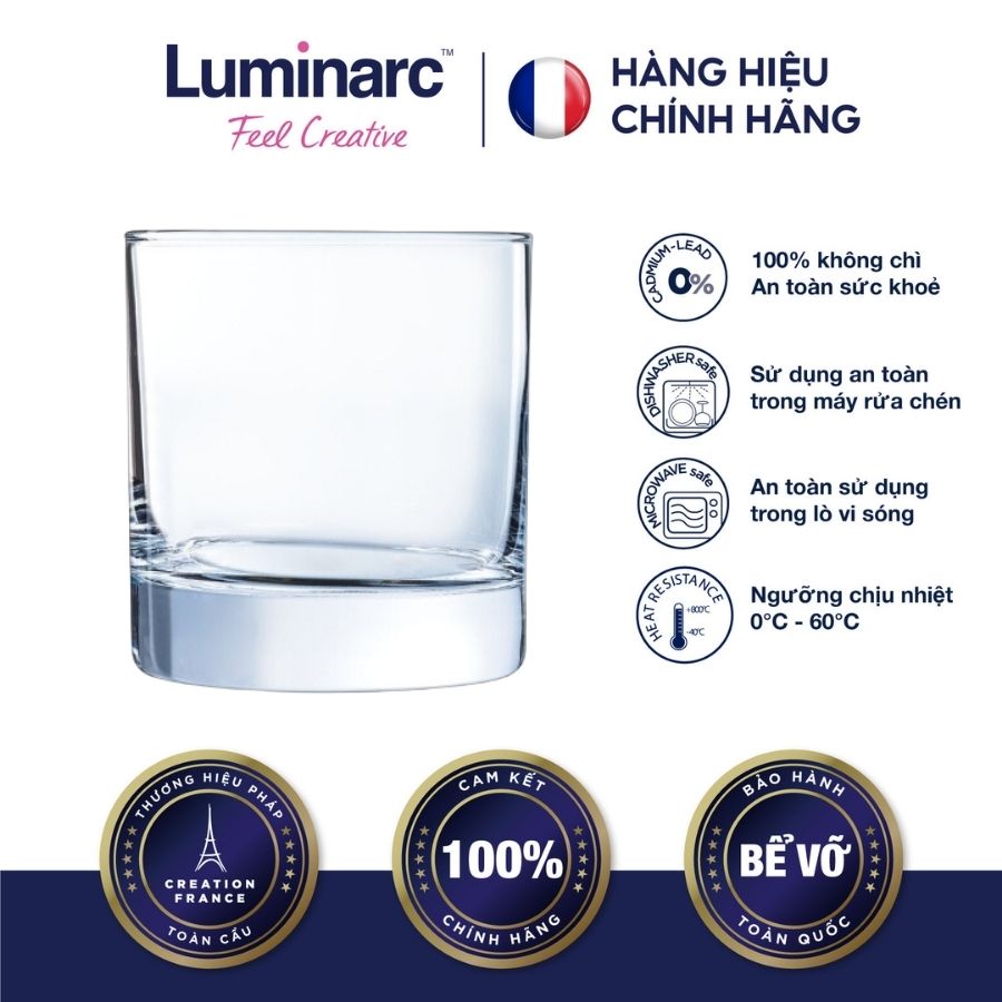 Bộ 6 Ly Thuỷ Tinh Thấp Islande 300ml - LUISD0617