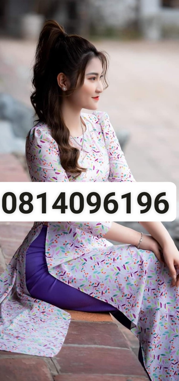 ÁO DÀI HOA NHÍ TAY PHỒNG