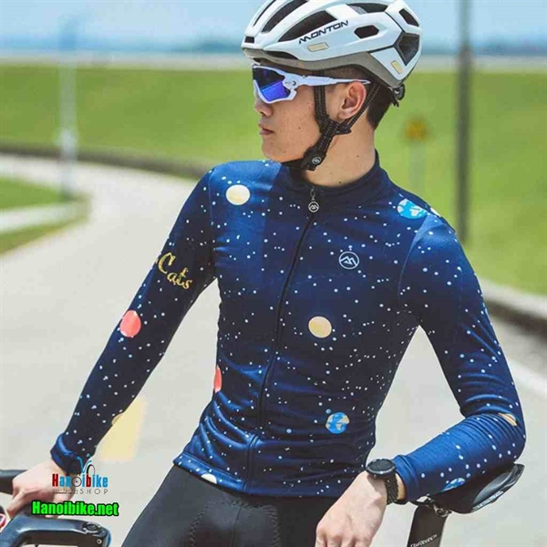 Áó đạp xe dài tay nỉ Monton Lifestyle Spacecat cho cả nam và nữ