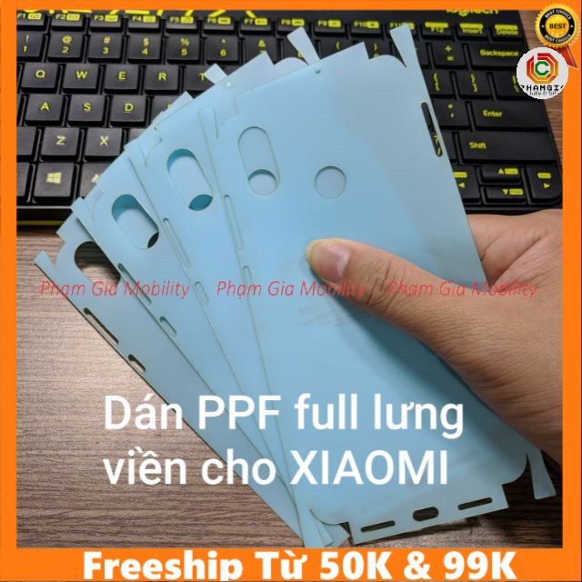 Dán PPF full lưng viền Xiaomi Redmi 8, Redmi note 8, Redmi note 8 pro CHUẨN XỊN