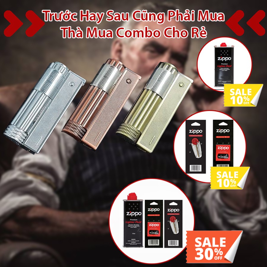 Hột Quẹt Bật Lửa Dùng Xăng Kiểu Cối - Dùng Xăng Bấc Đá Zippo