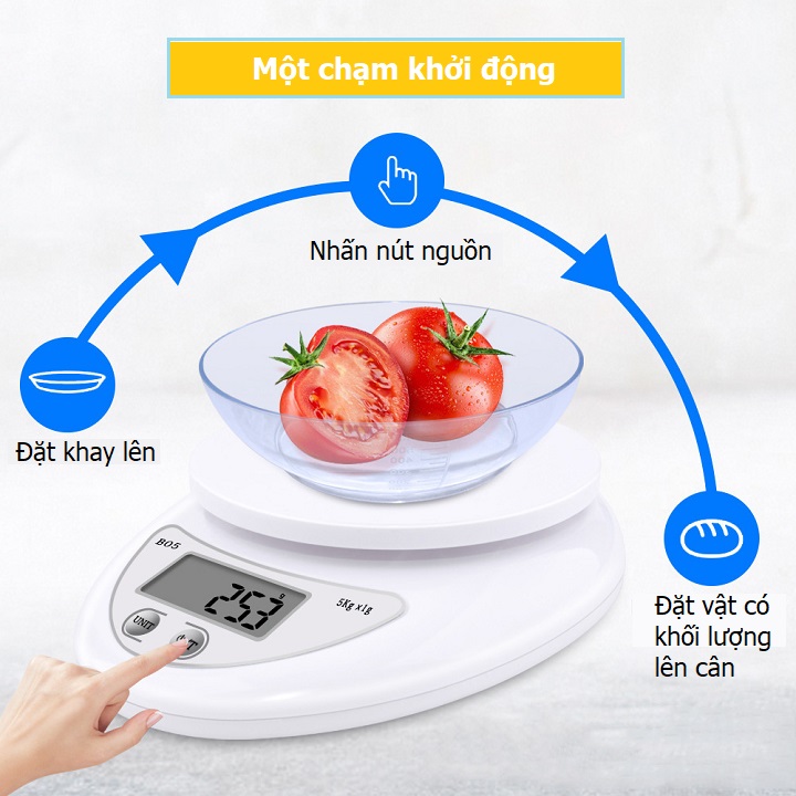 Cân Tiểu Ly Điện Tử Nhà Bếp Mini 5kg 1g WH B05 - Cân Điện Tử Nhà Bếp Dùng Làm Bánh Độ Chính Xác Cao