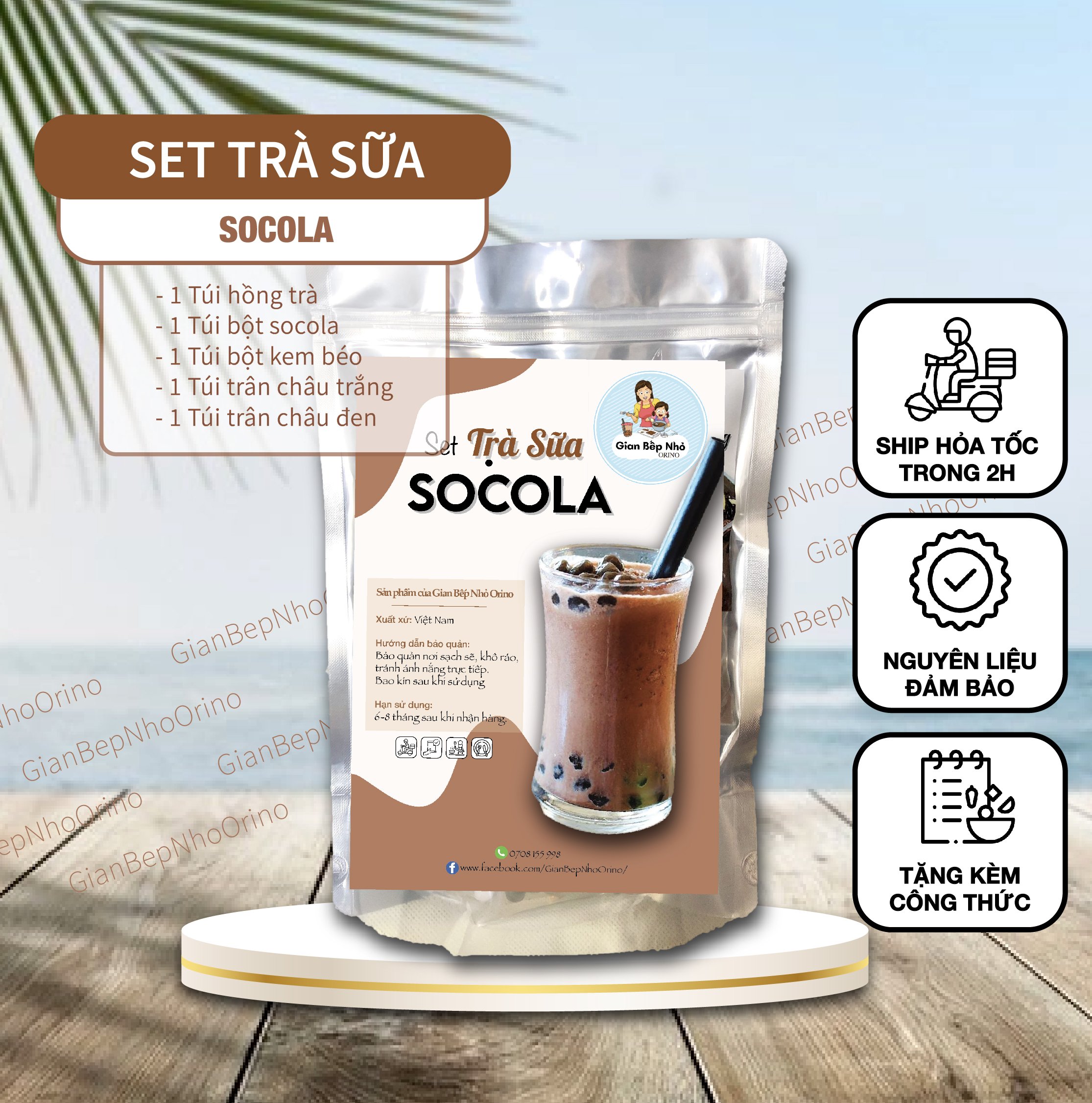 [HCM] Set Nguyên Liệu Tự Pha Trà Sữa Thái Đỏ (30-35 ly)