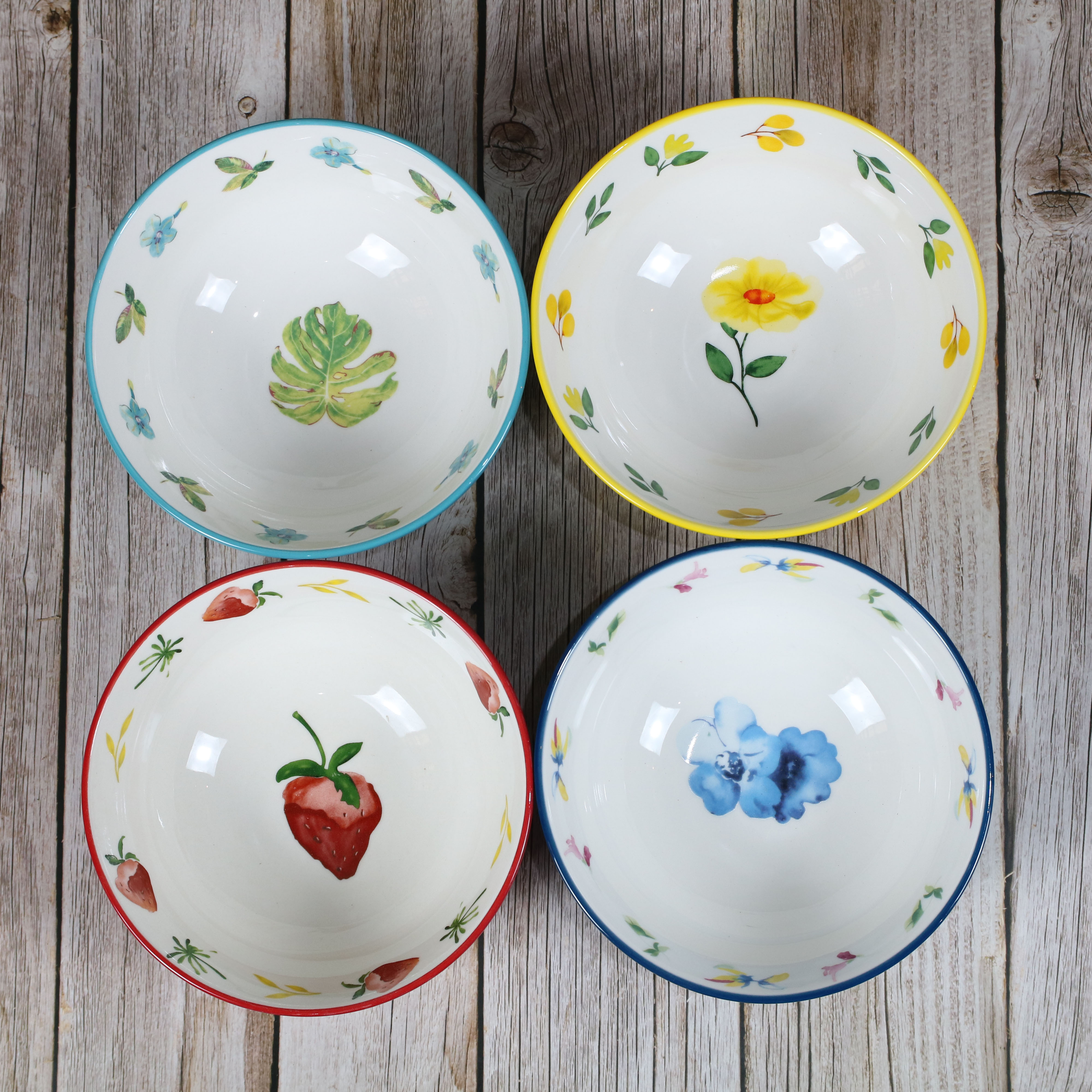 Bát Sứ 🍓TỨ CẢNH🍓 Chén Sứ dùng ăn cơm đựng thức ăn decor trang trí S06