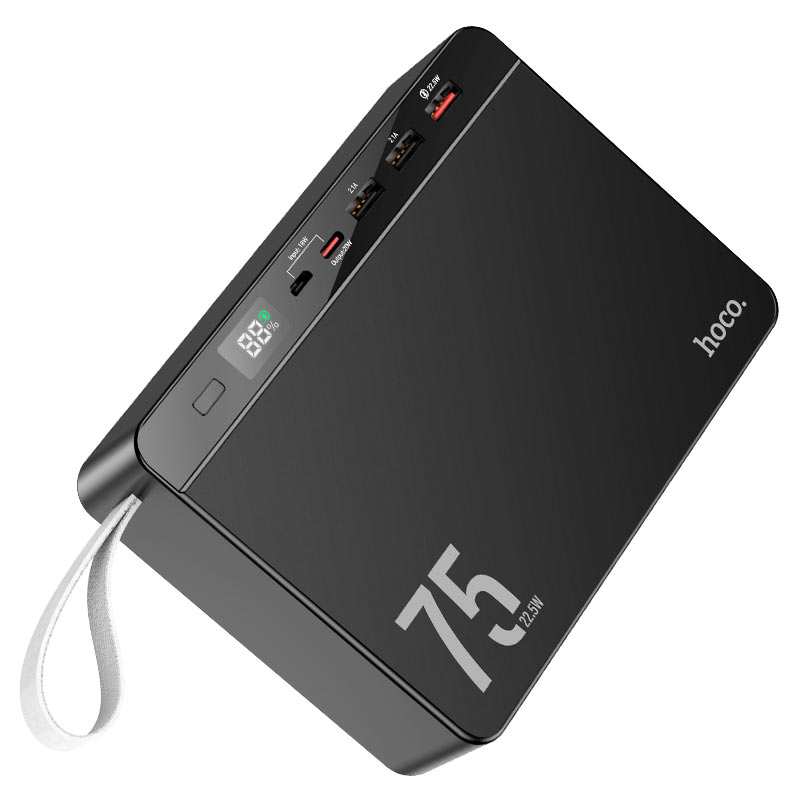 Pin sạc dự phòng Hoco J94 75000mAh USB QC3.0 22.5W, typeC PD 20W, màn hình LCD Nhất Tín Computer