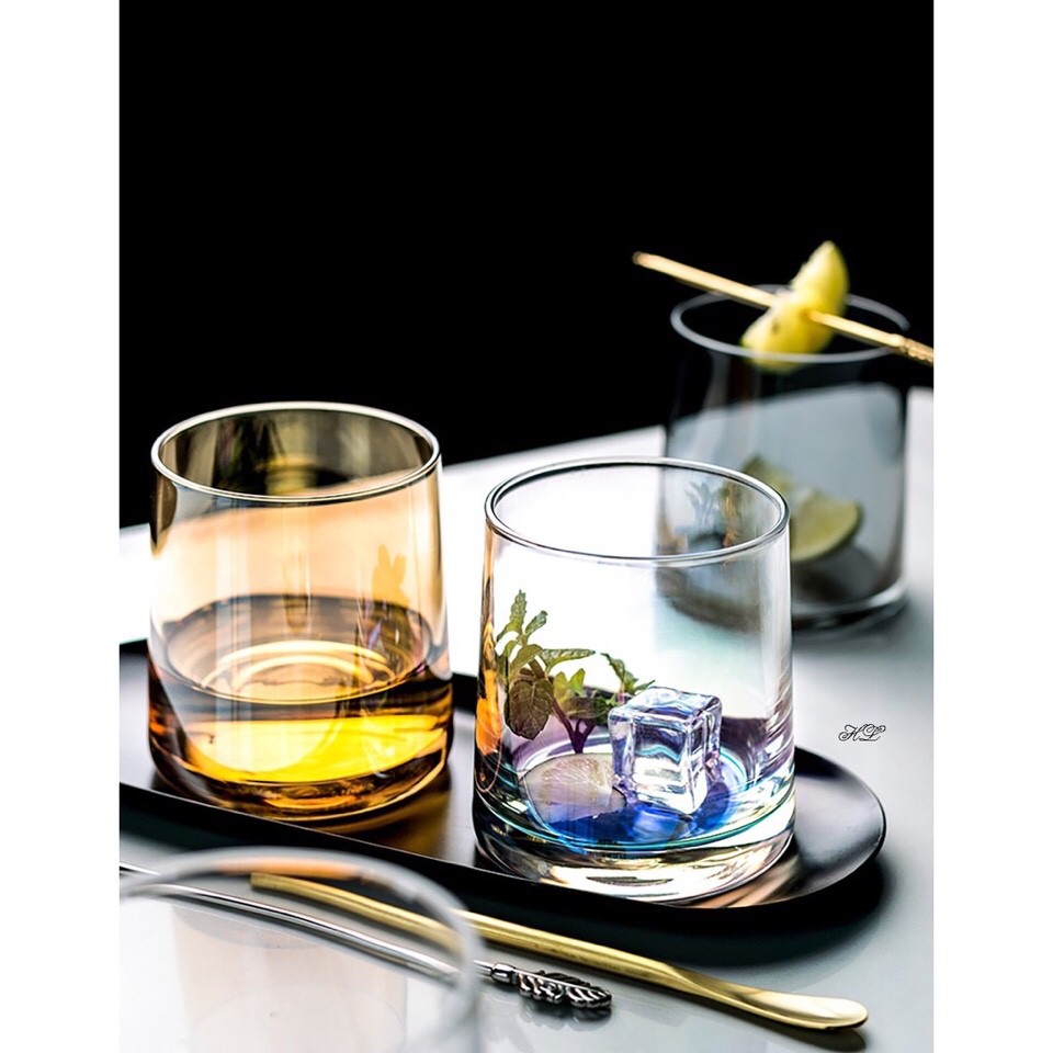 Ly/ cốc thủy tinh chịu nhiệt Borosilicate nhiều màu-HL