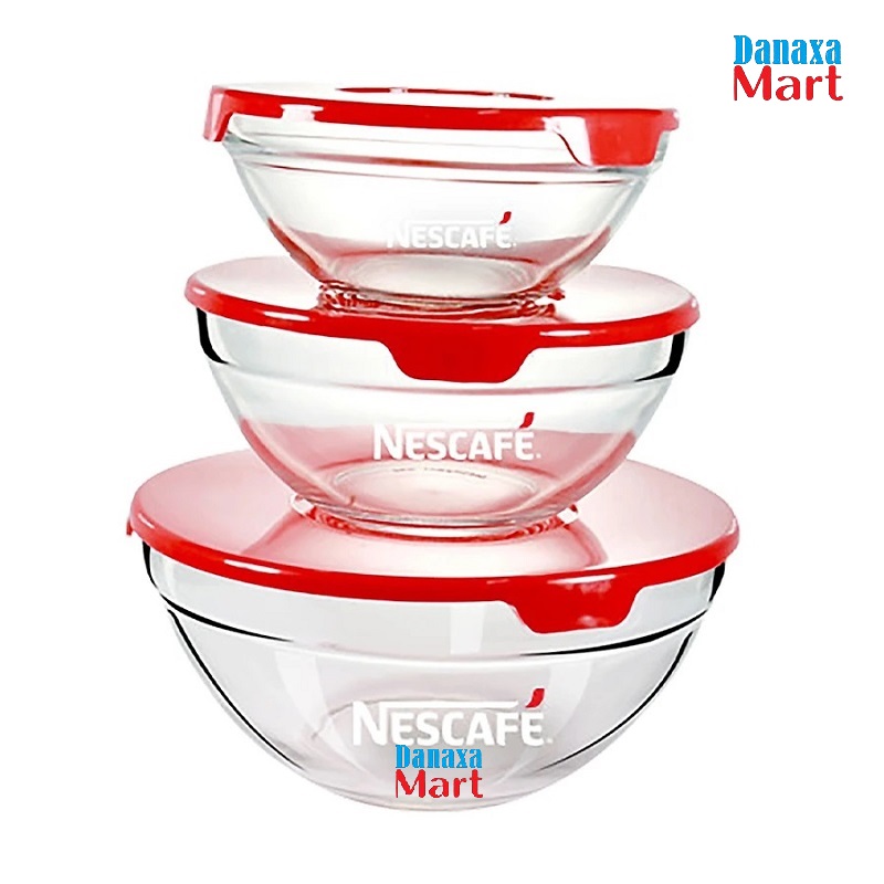 Thố thủy tinh cao cấp có nắp đậy Nescafe