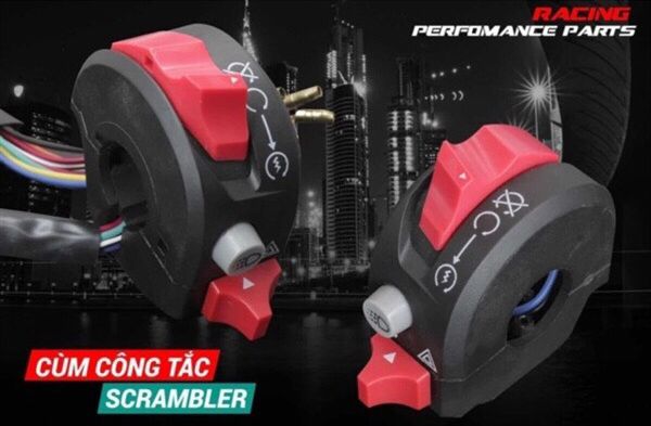 Cùm công tắc ducati nhỏ 4 chức năng
