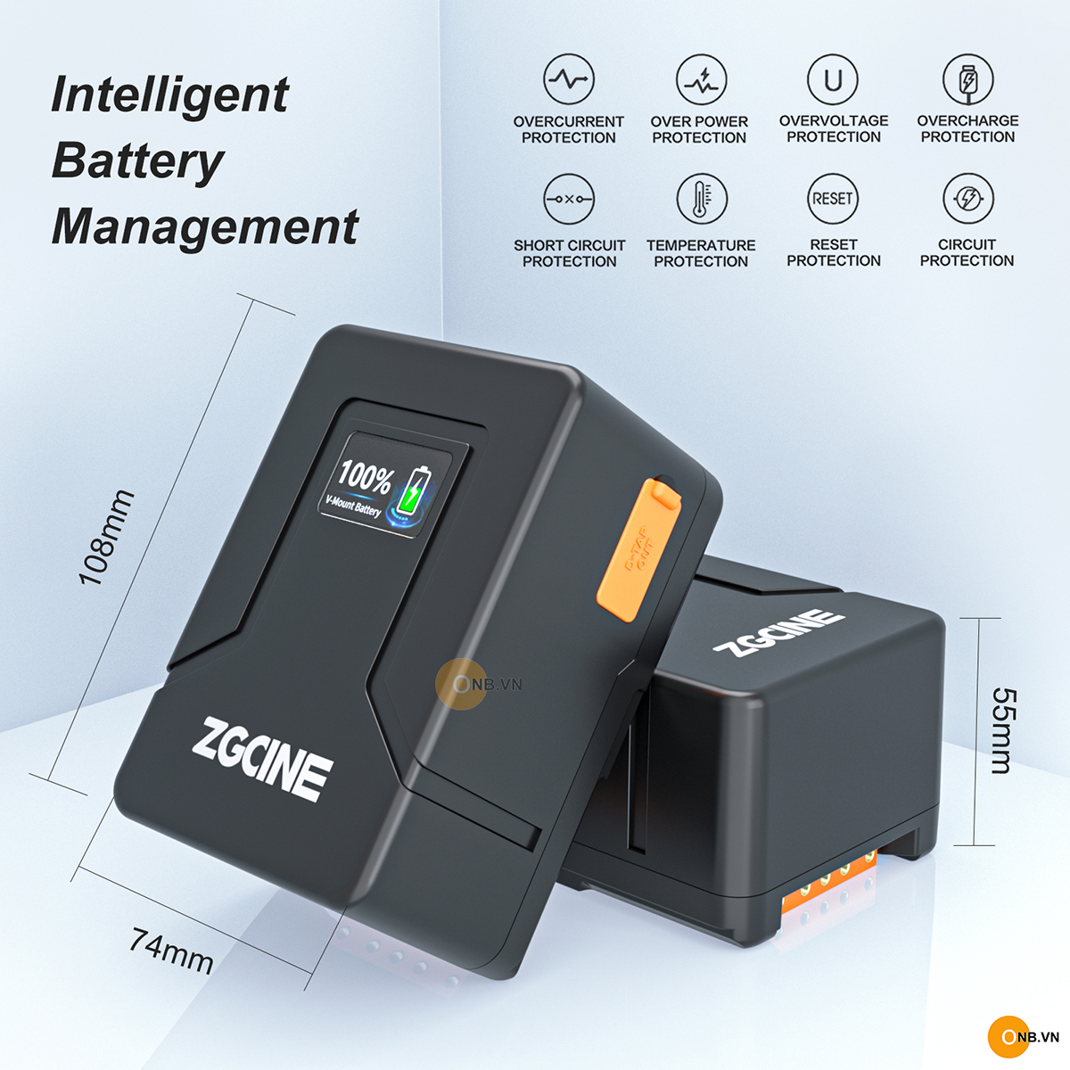 ZGCine V99 V-Mount Battery 99wh 6800mAh PD Quick Charge